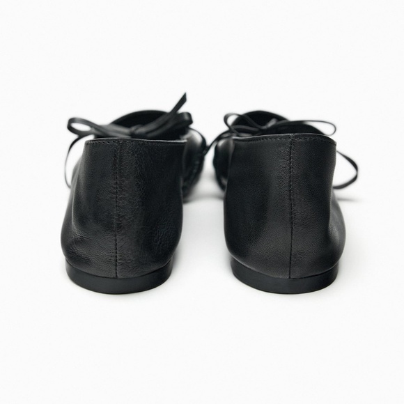 Zara Ballet Flats with Bow Trim Size 6.5 - Picture 6 of 11